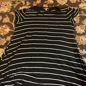 Charlotte Russe Monochrome Striped Top